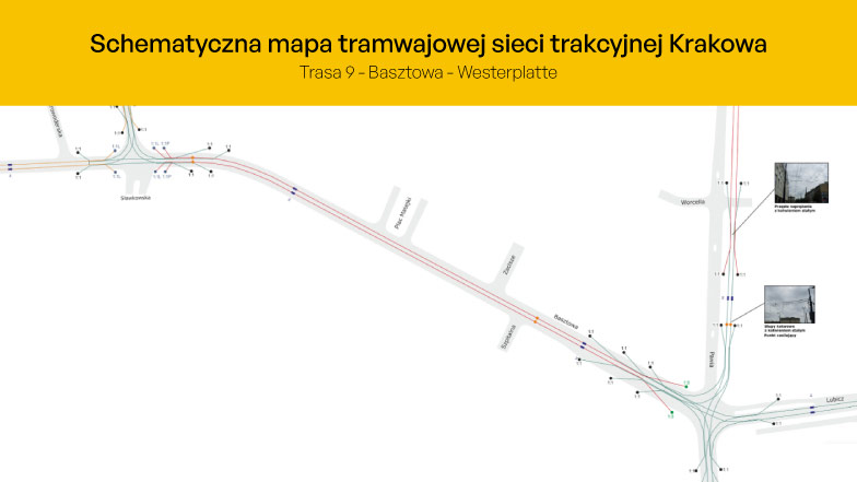 Map of Tramway Traction Network Infrastructure